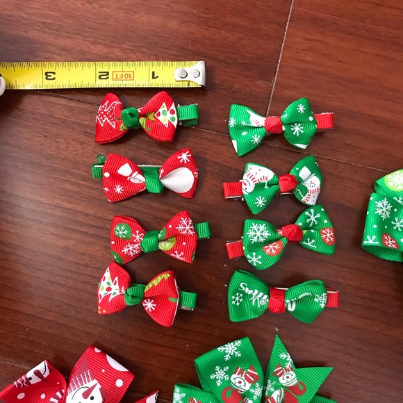 Christmas Hair Bows and Hair Clips - Picture 6 of 7